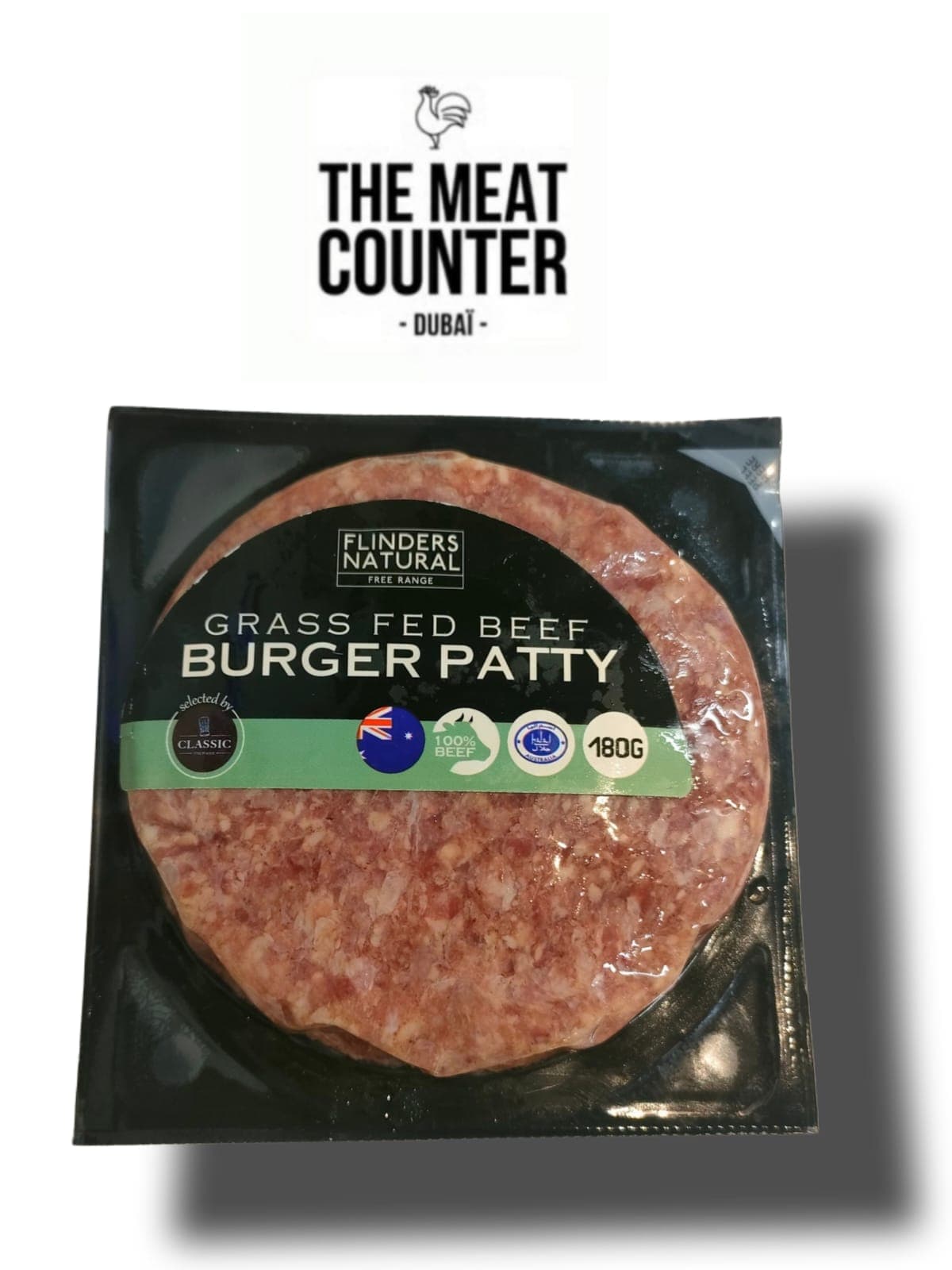 GRASS FED BEEF PATTY BURGER 180G (FROZEN)